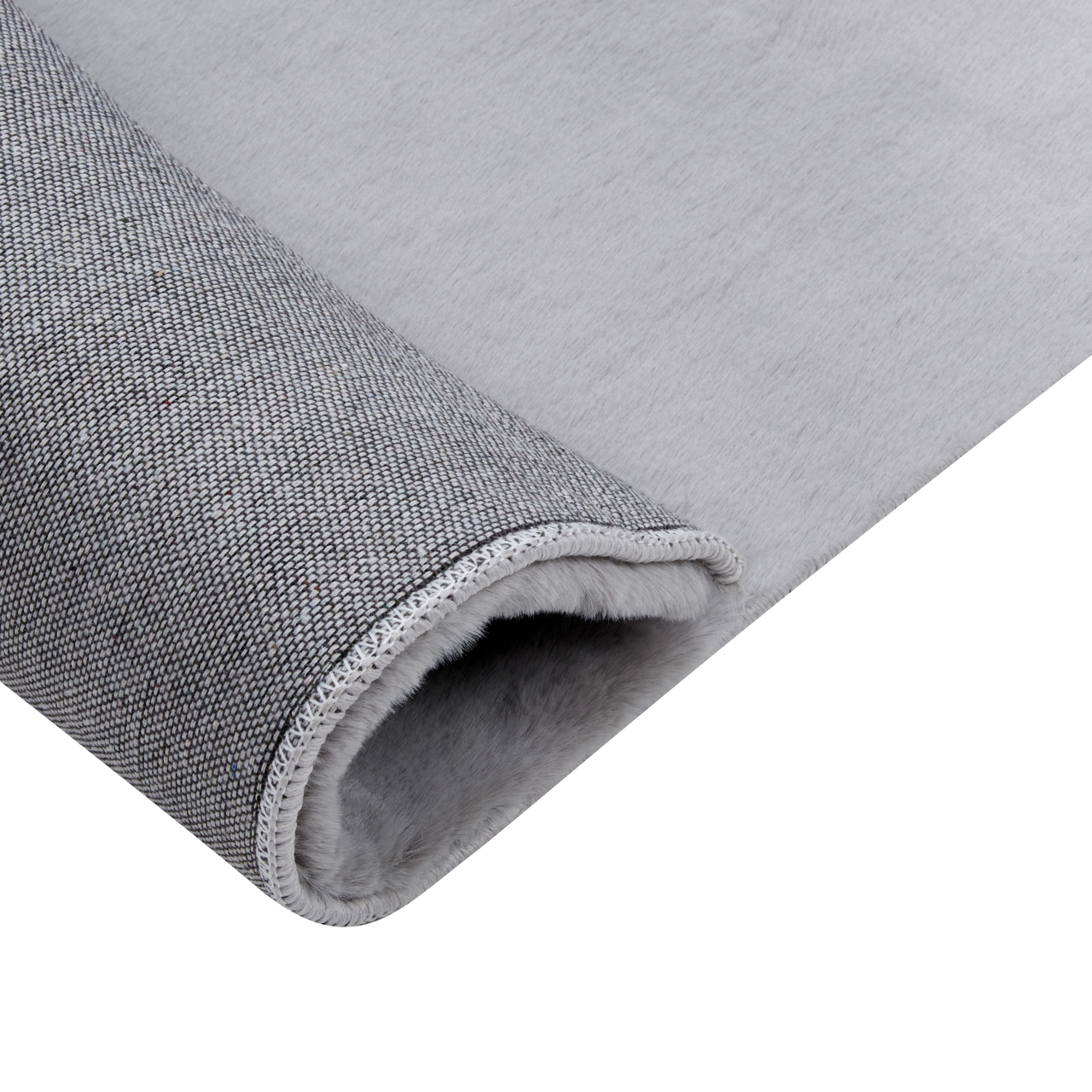 MIRPUR Faux Fur Rug Grey 80 x 150 cm [5]