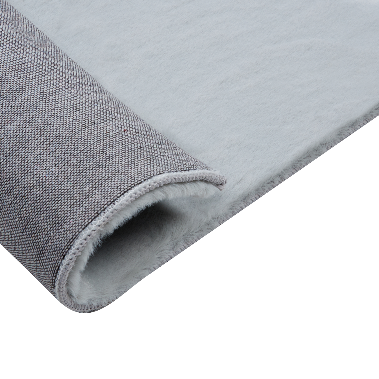 MIRPUR faux fur rug Light grey 80 x 150 cm [5]