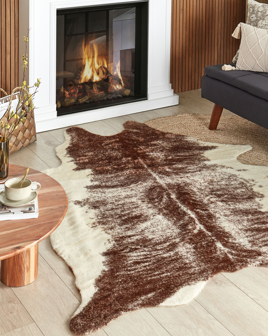 ZEIL Faux Fur Carpet Brown 150 x 200 cm [1]