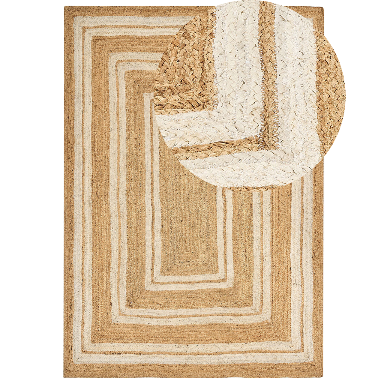 ELMALI Rug Beige 160 x 230 cm Jute [2]