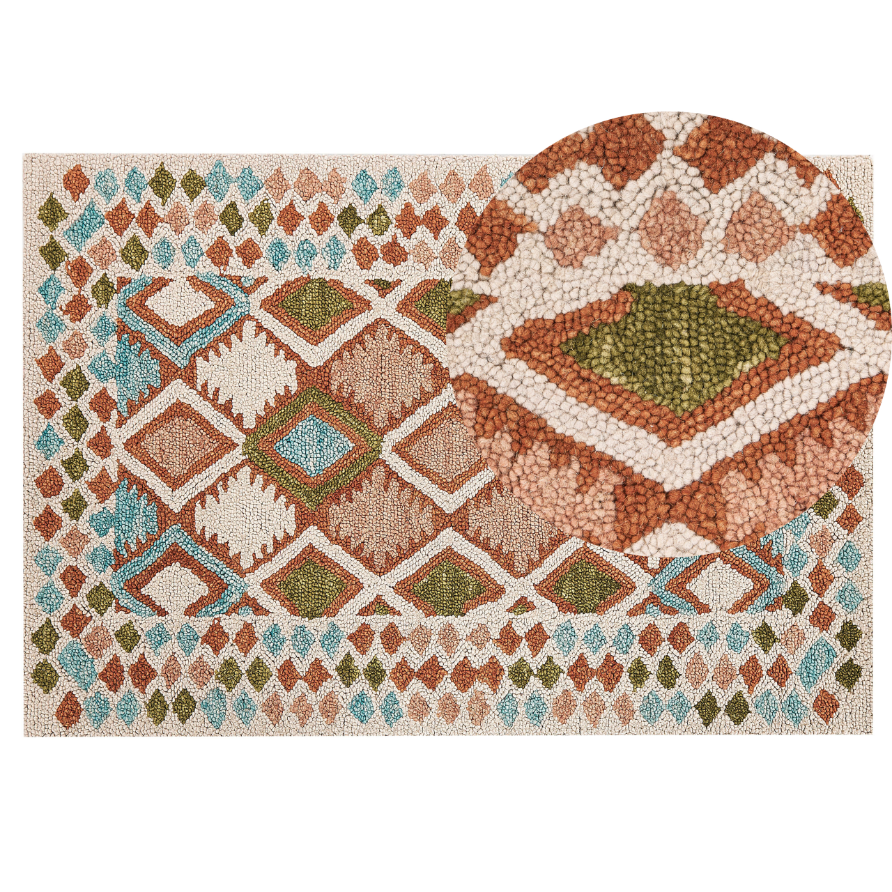 ERMENEK Carpet Multicolor 140 x 200 cm Wool [2]