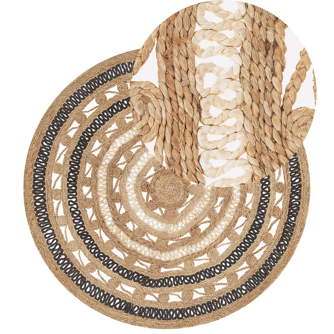 GOYNE Rug Beige ø 140 cm Jute [2]