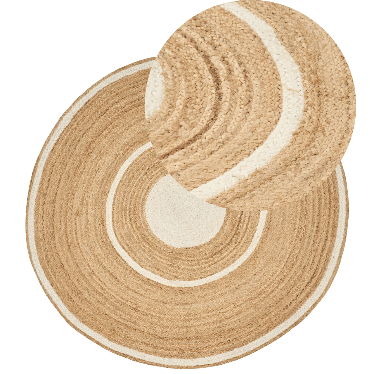 Covor HALFELI Bej ø 140 cm Iută [2]