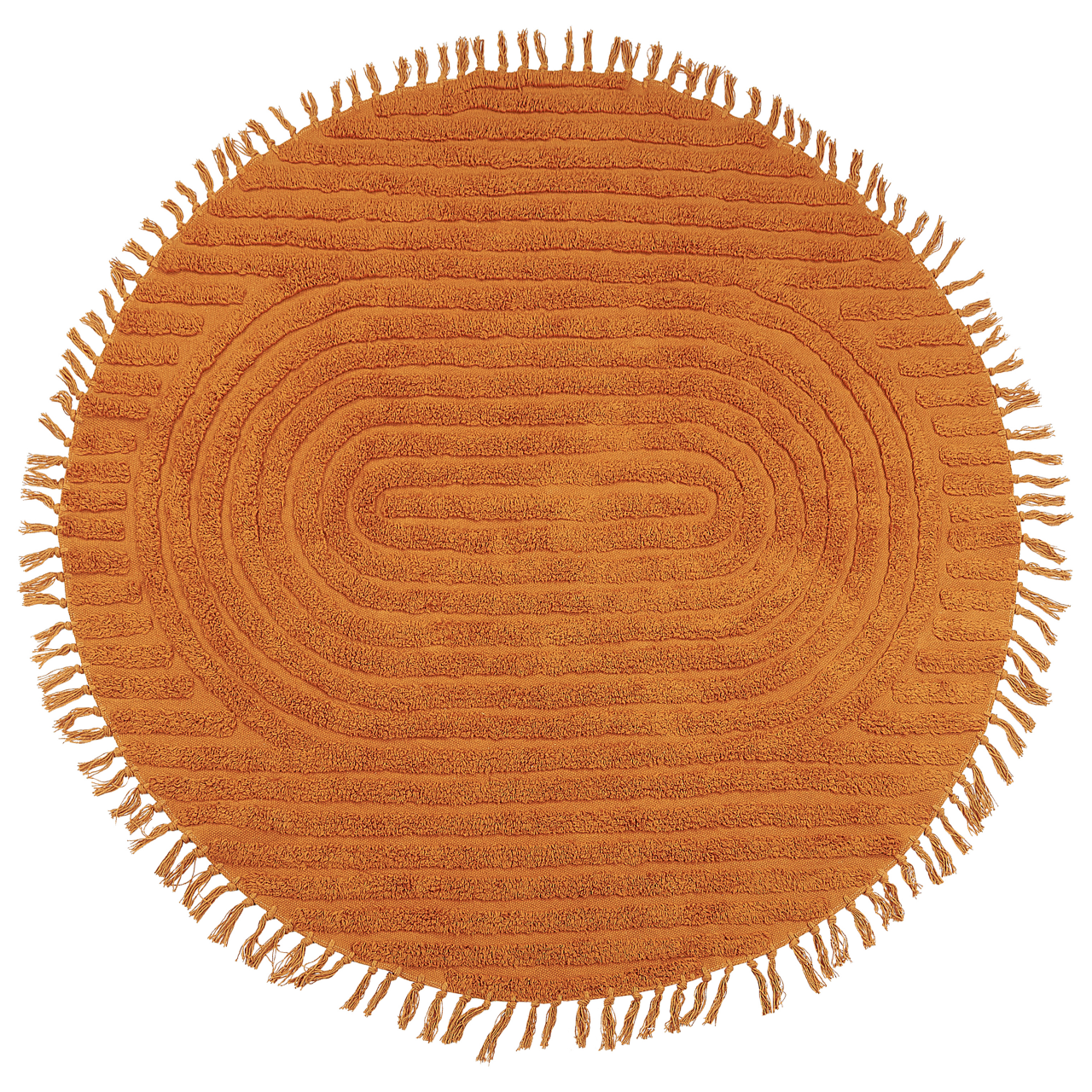 HALFETI Rug Orange ø 140 cm Cotton [4]