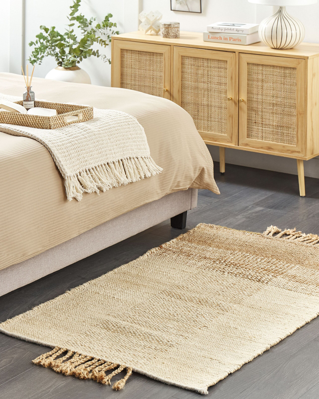 Covor HAMZALAR Bej 80 x 150 cm Iută [1]