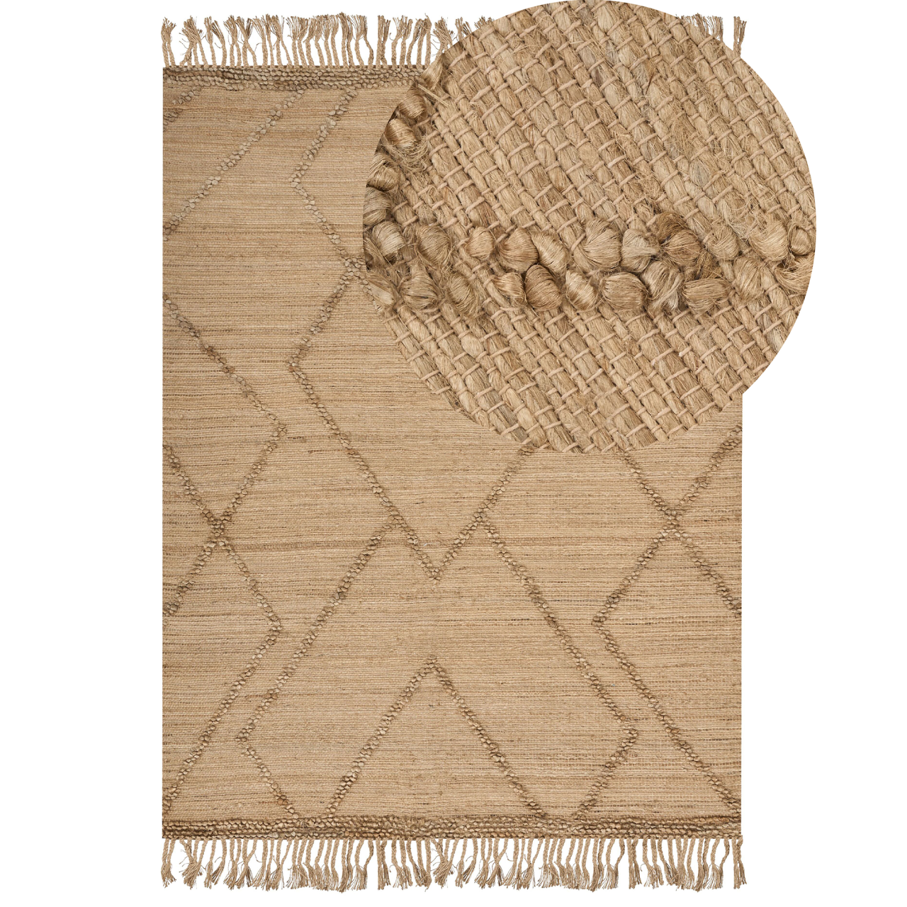 Rug HANDERE Beige 200 x 300 cm Jute [2]