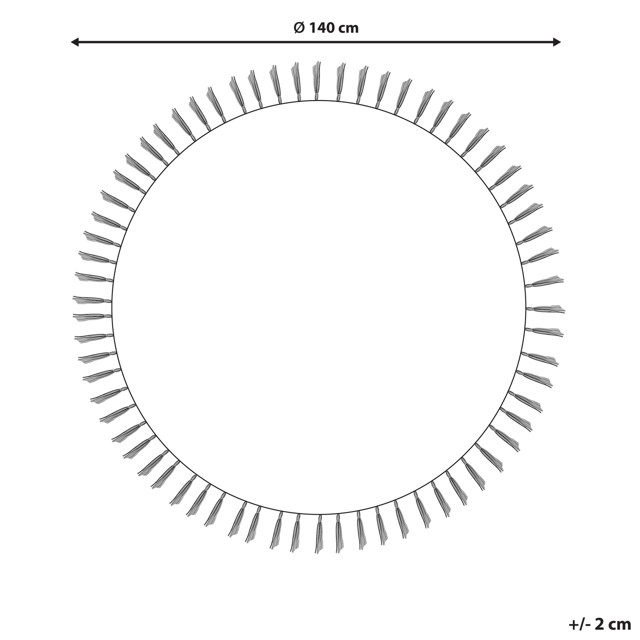 HARRAN carpet Light beige ø 140 cm Cotton [3]