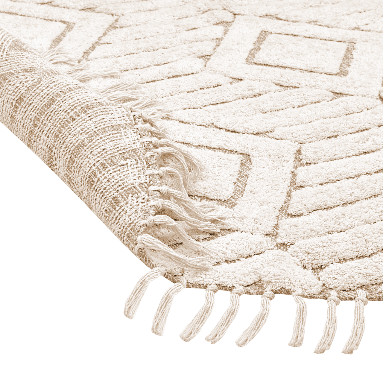 HORASAN Carpet Light Beige ø 140 cm Cotton [5]