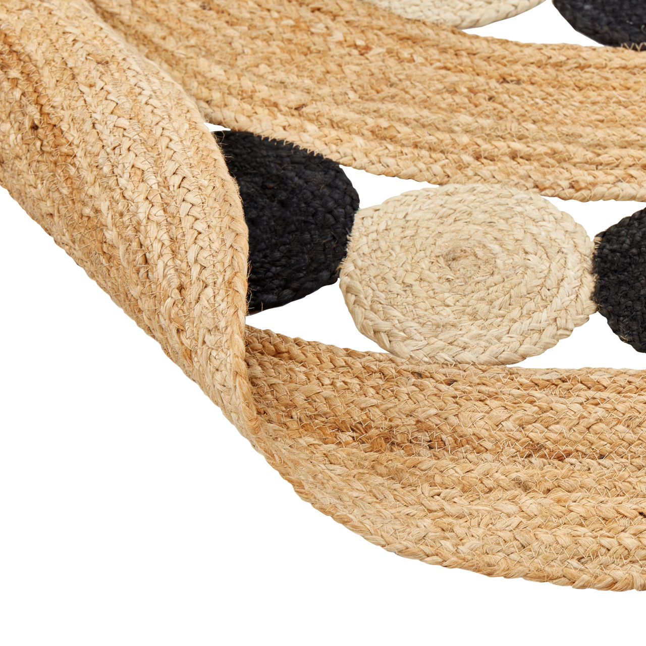 HOVIT rug Black ø 140 cm Jute [6]