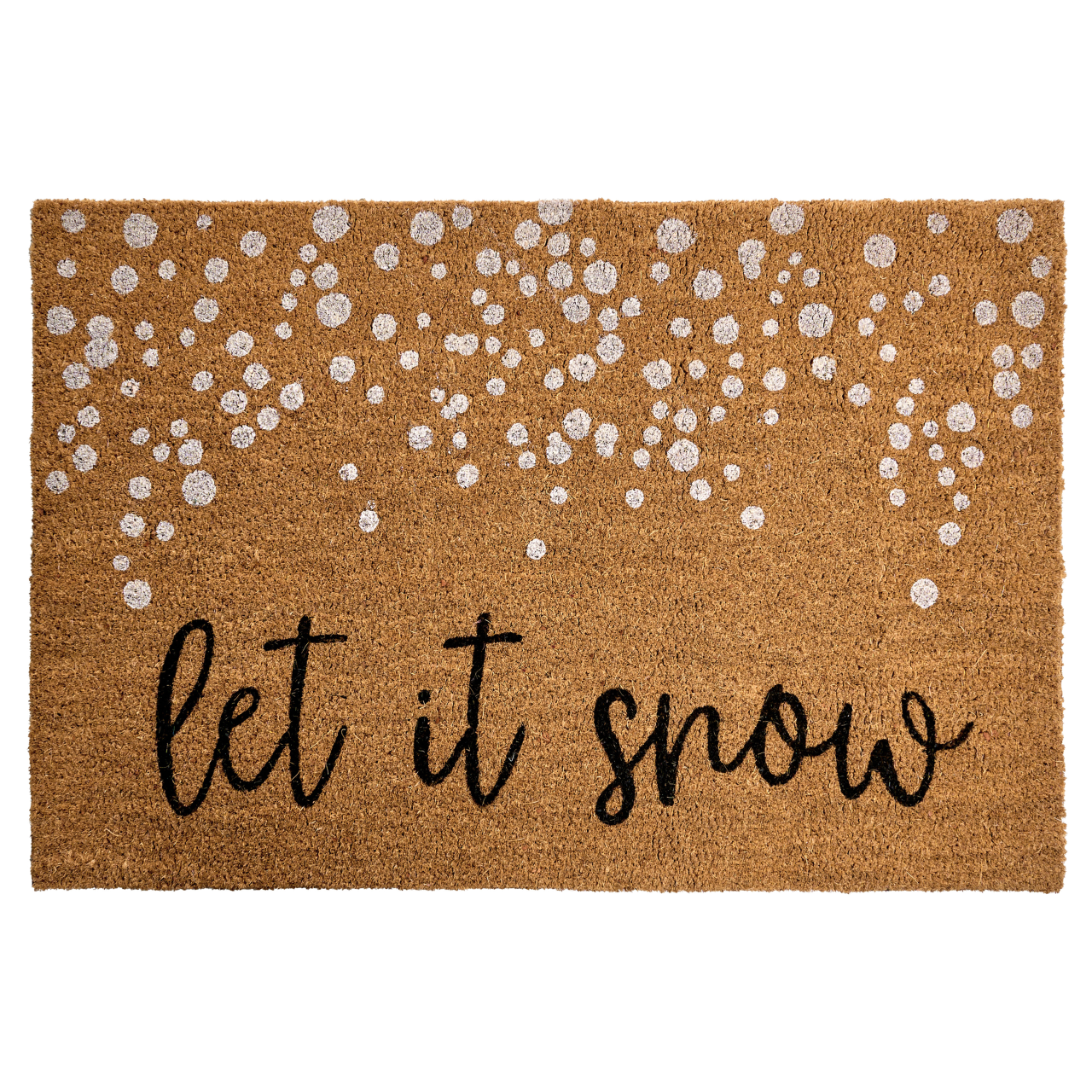 CANAREM Entrance Rug Natural 60 x 90 cm Christmas Pattern Coconut Fiber [2]