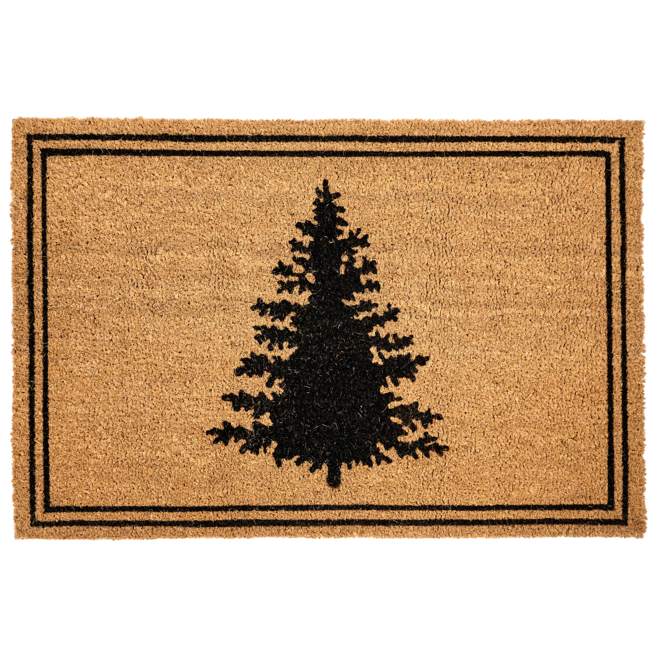 Covor intrare MANAPAO Natural 60 x 90 cm Model de Crăciun Fibră de nucă de cocos [2]