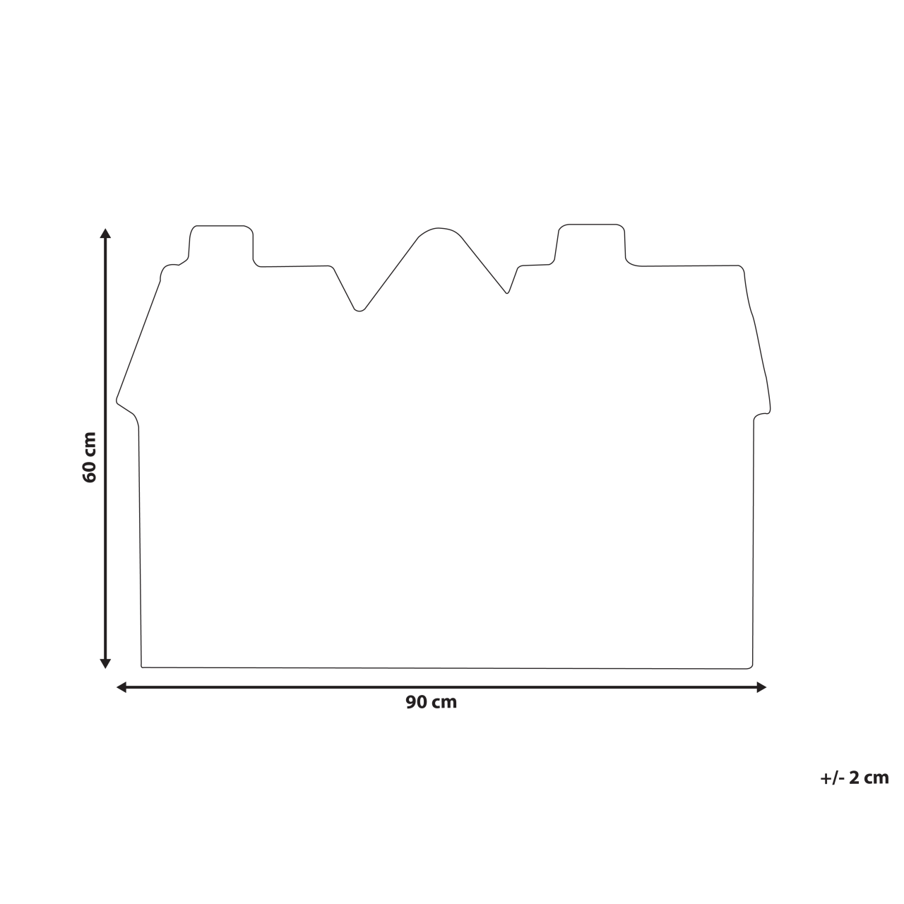 Entrance rug MUHIKAP Natural 60 x 90 cm Christmas Pattern Coconut Fiber [3]