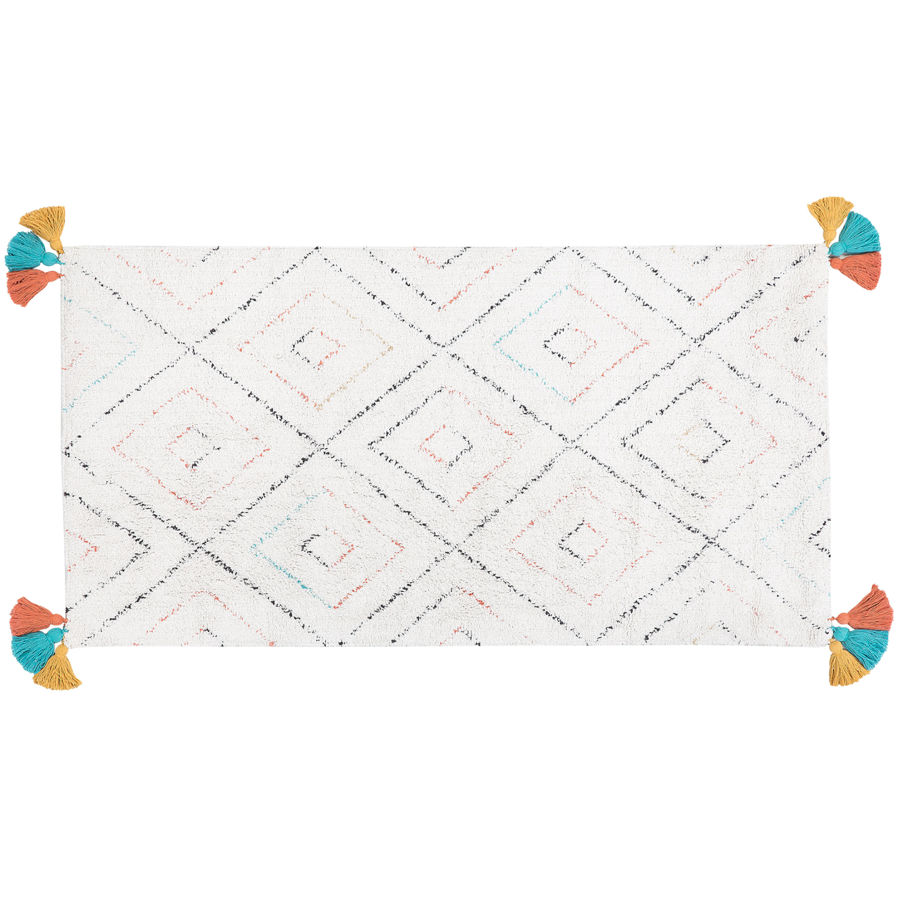 Covor KARTAL Alb 80 x 150 cm Bumbac [2]