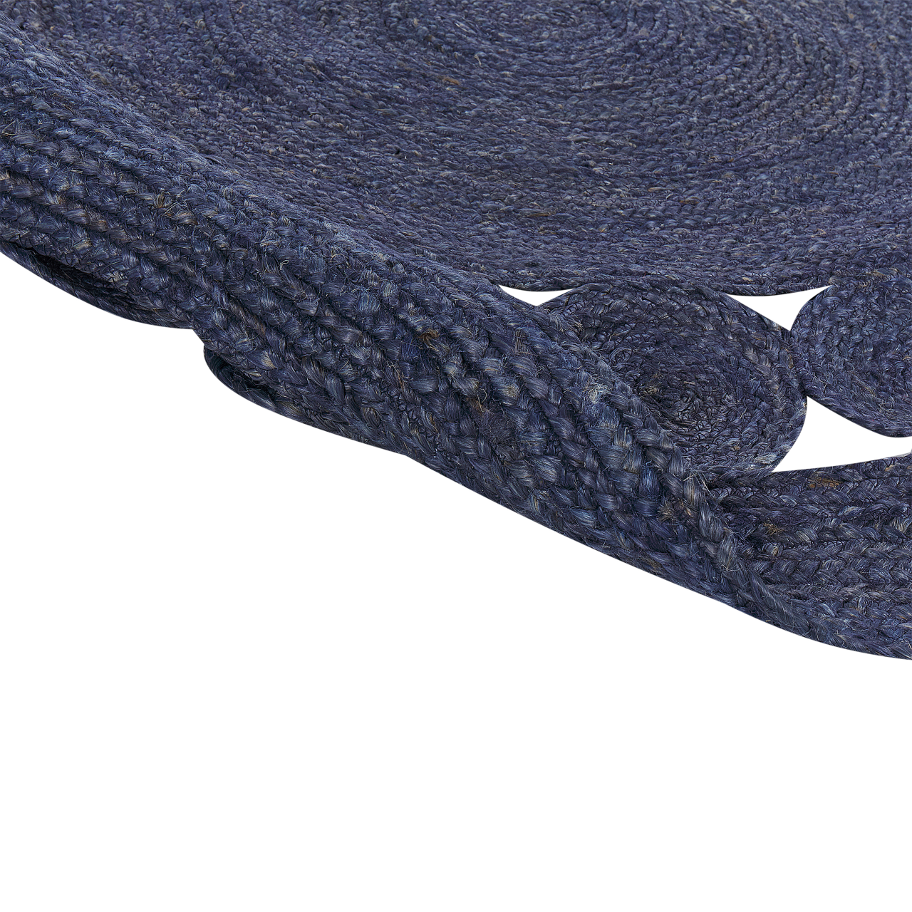 Koyunlu Rug Dark Blue ø 120 cm Jute [7]