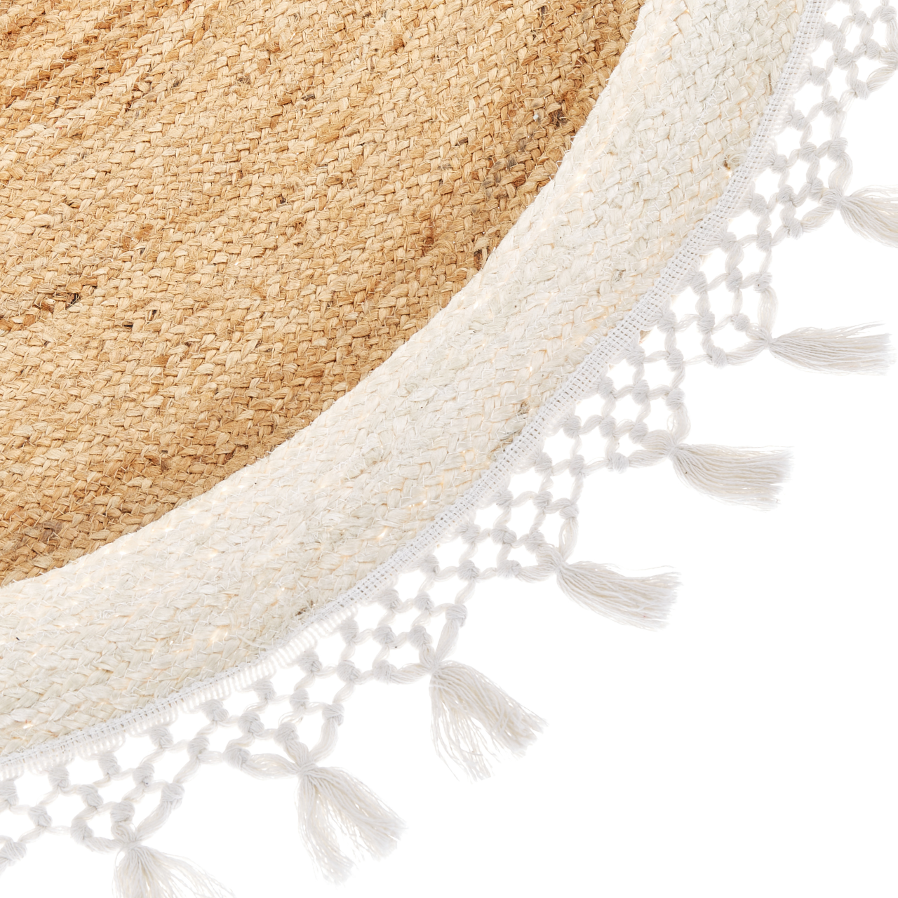 Covor MARTS Alb ø 140 cm Iută [5]