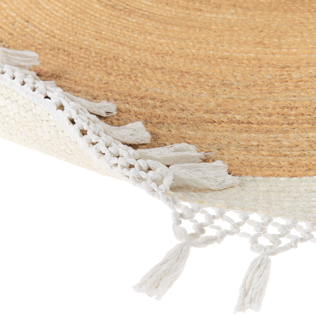 Covor MARTS Alb ø 200 cm Iută [7]