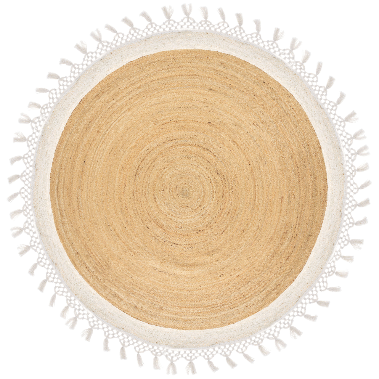 Covor MARTS Alb ø 200 cm Iută [4]