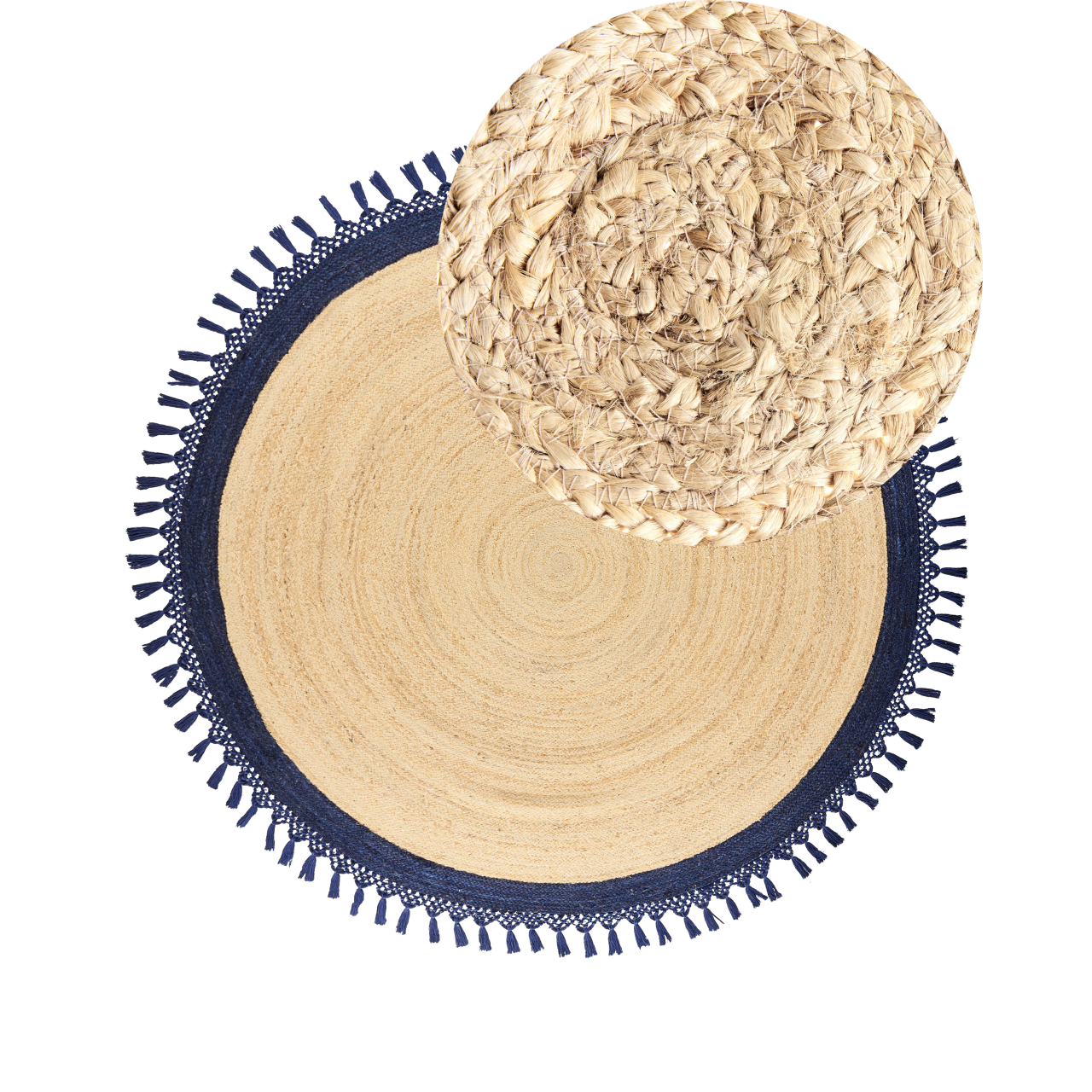 MARTS Rug Dark Blue ø 200 cm Jute [2]