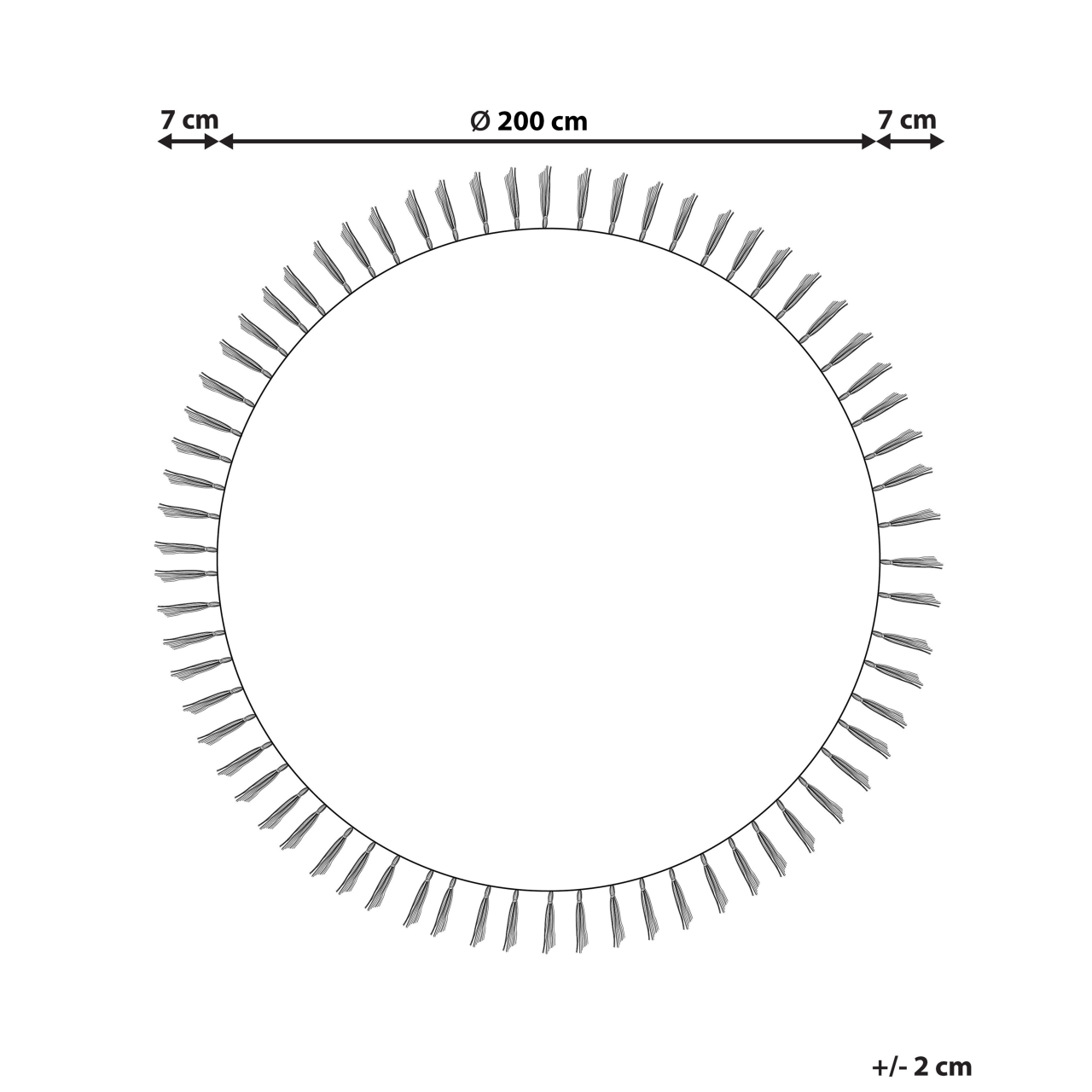 Covor MARTS Roșu închis ø 200 cm Iută [3]