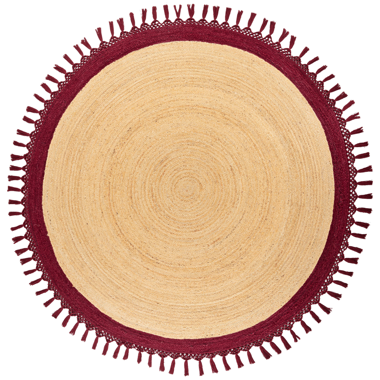 Covor MARTS Roșu închis ø 200 cm Iută [4]
