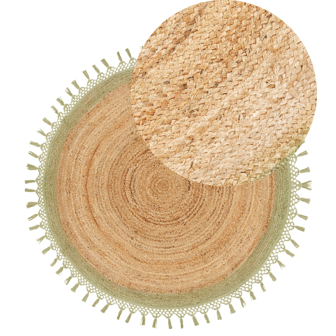 Carpet MARTS Green ø 140 cm Jute [2]