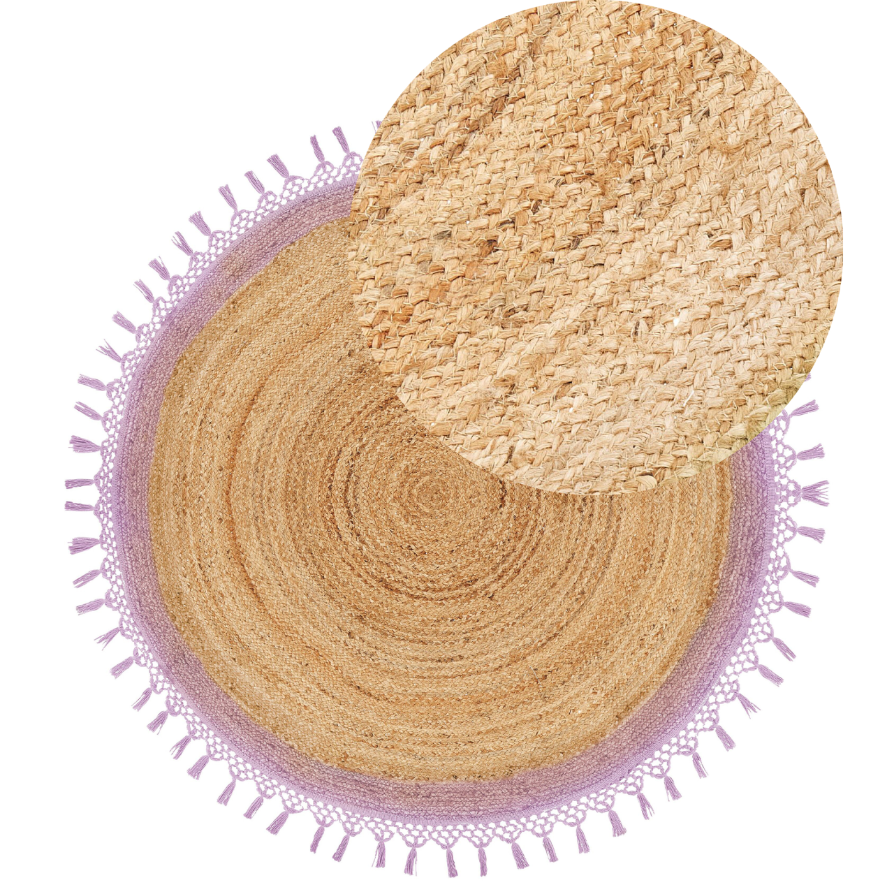 MARTS Rug Purple ø 140 cm Jute [2]