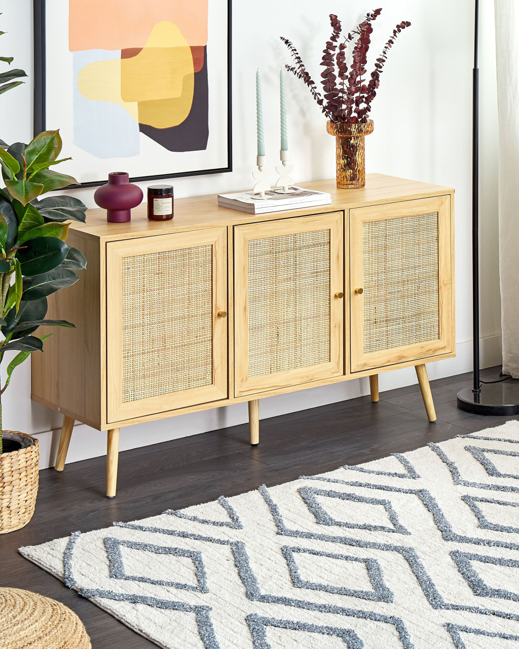 MENDERES rug Light blue 160 x 230 cm Cotton [1]