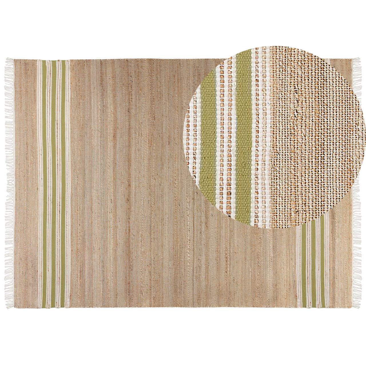 MIRZA Rug Olive Green 160 x 230 cm Jute [2]