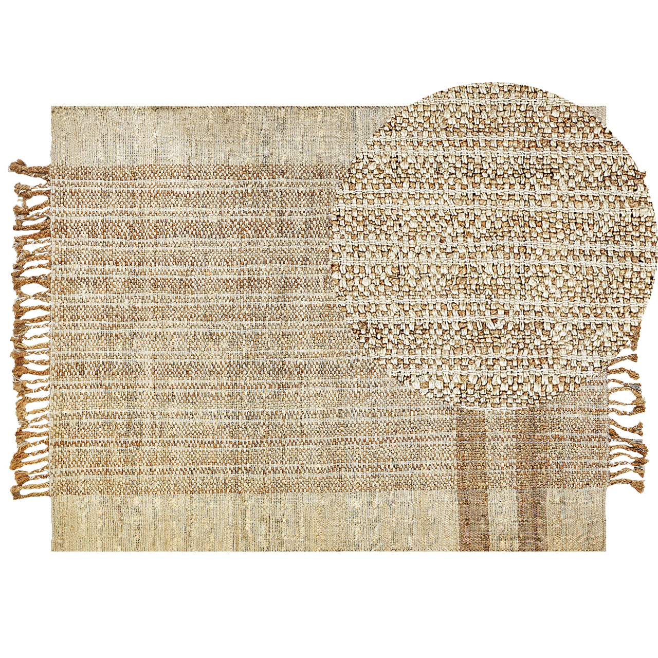 Rug ORTAOBA Beige 160 x 230 cm Jute [2]