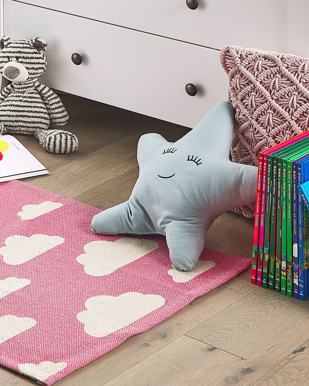 Covor pentru copii GWALIJAR Roz 60 x 90 cm Bumbac [1]