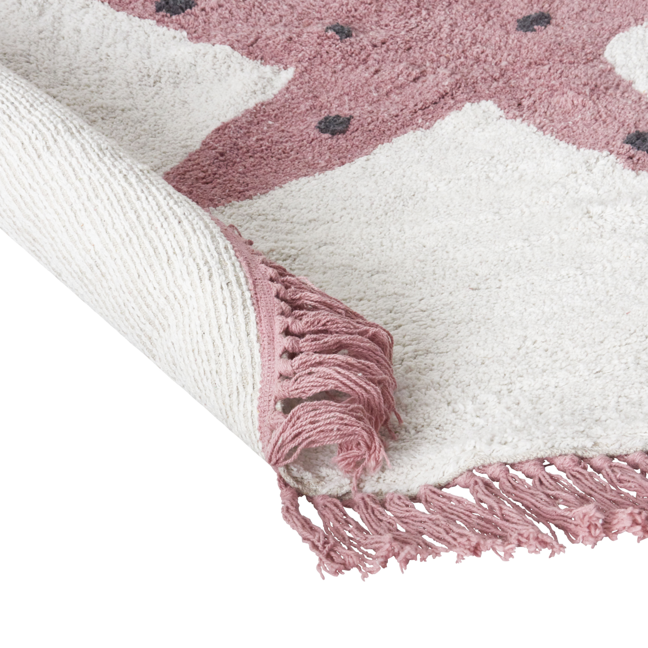 Children's rug STARS Off-white ø 120 cm Cotton [5]