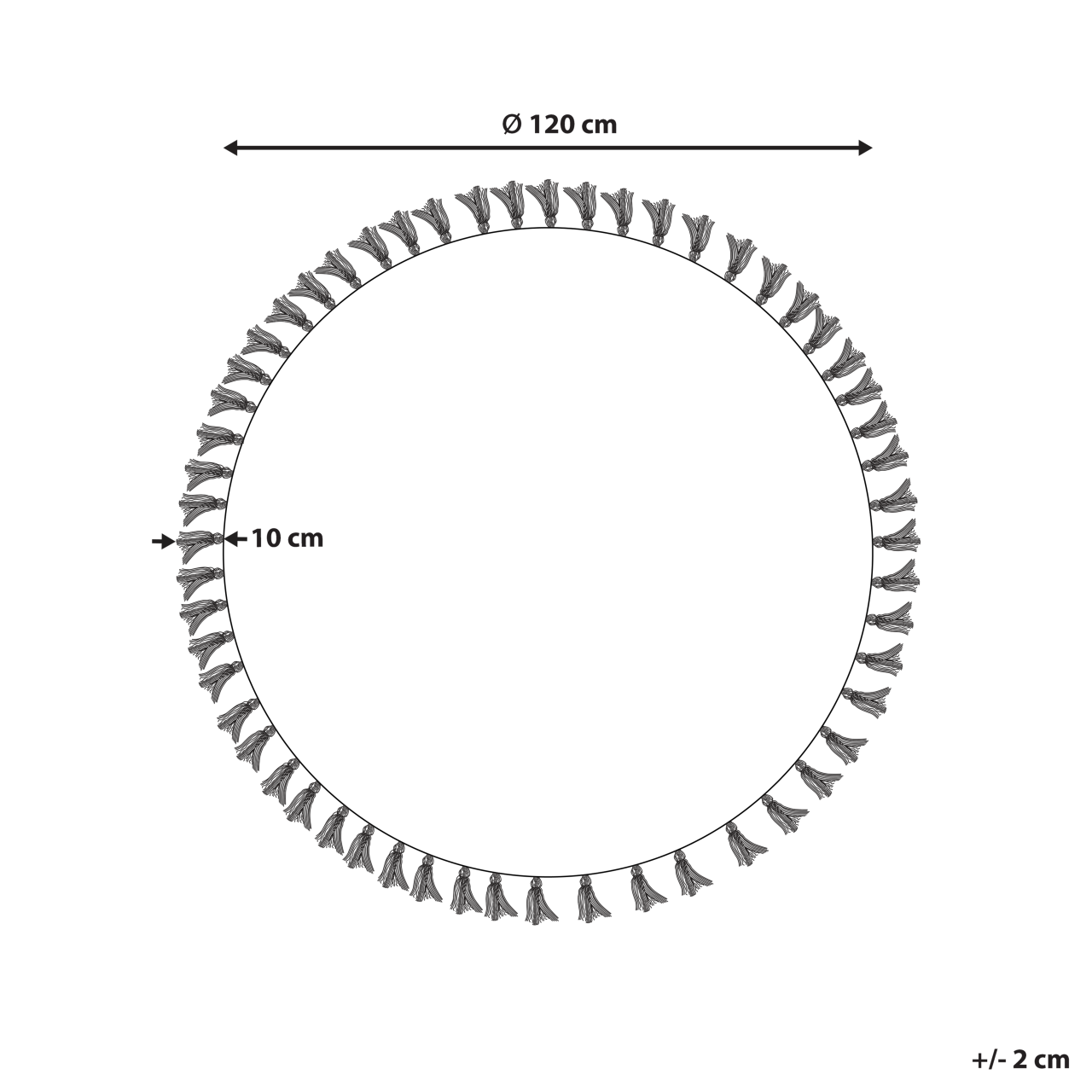 Covor SAMSUN Bej ø 120 cm Iută [3]