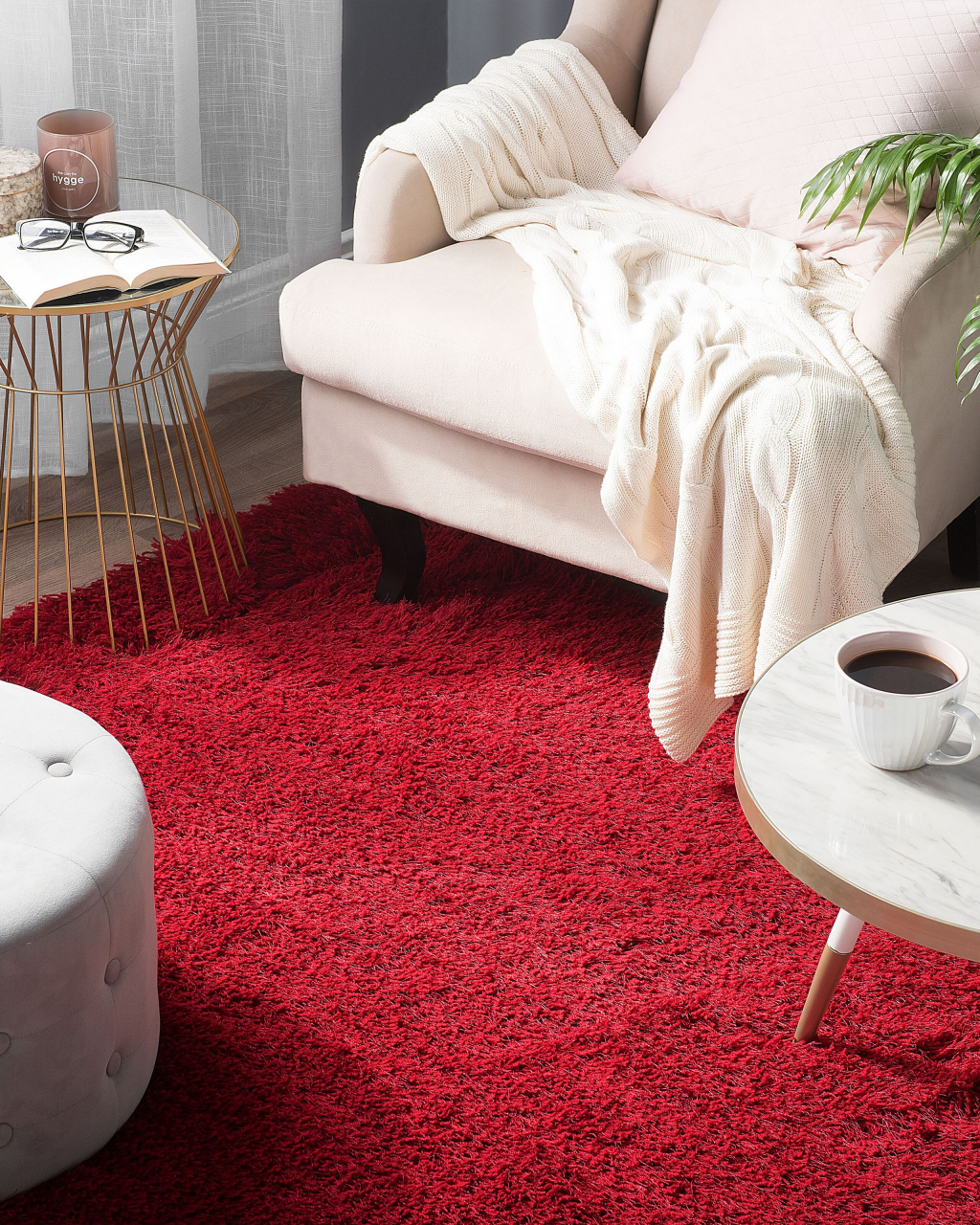 CIDE Red shaggy rug 200 x 300 cm [1]