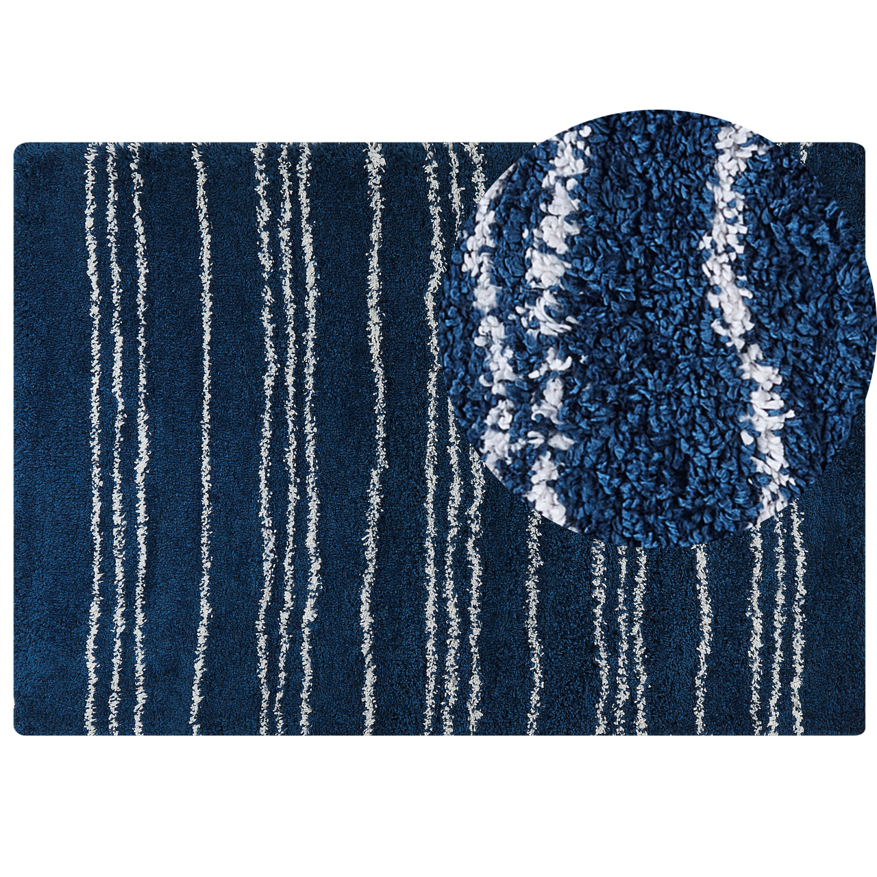 TASHIR Shaggy Carpet Blue 160 x 230 cm [2]
