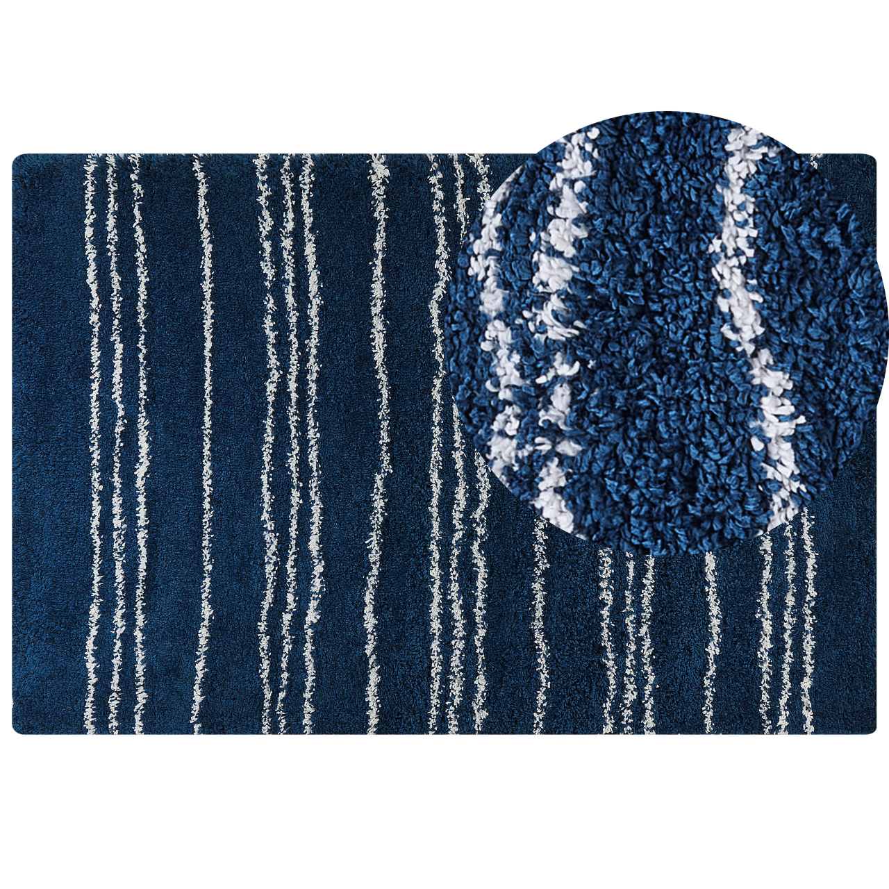 TASHIR Blue Shaggy Carpet 200 x 300 cm [2]