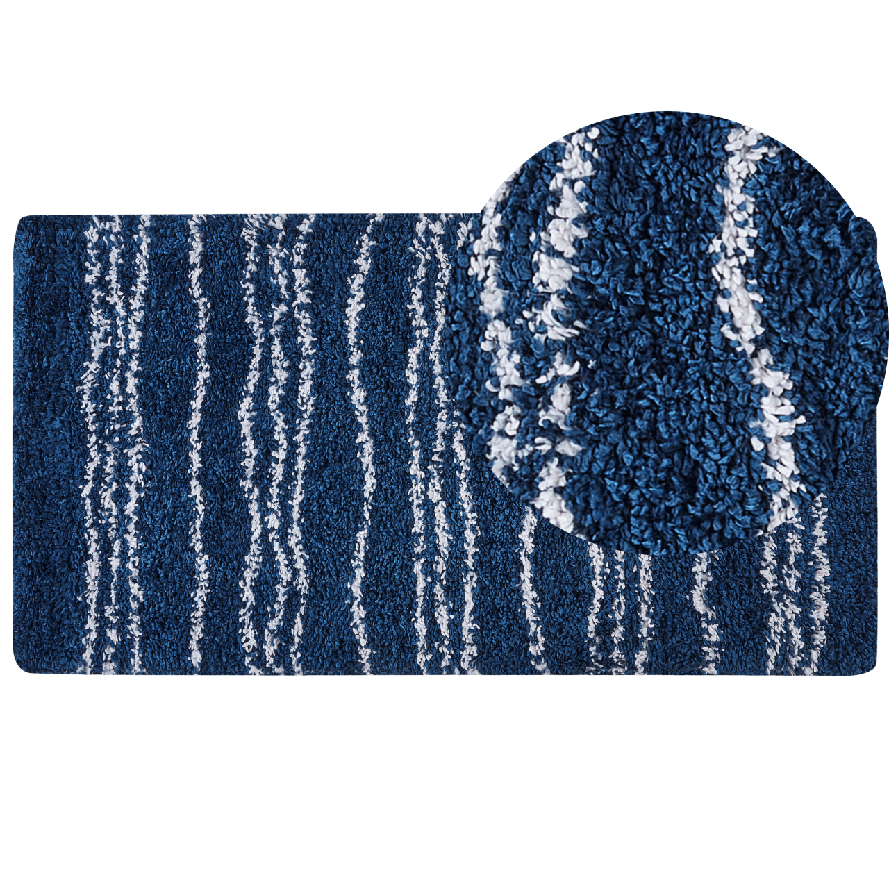 TASHIR shaggy carpet Blue 80 x 150 cm [2]
