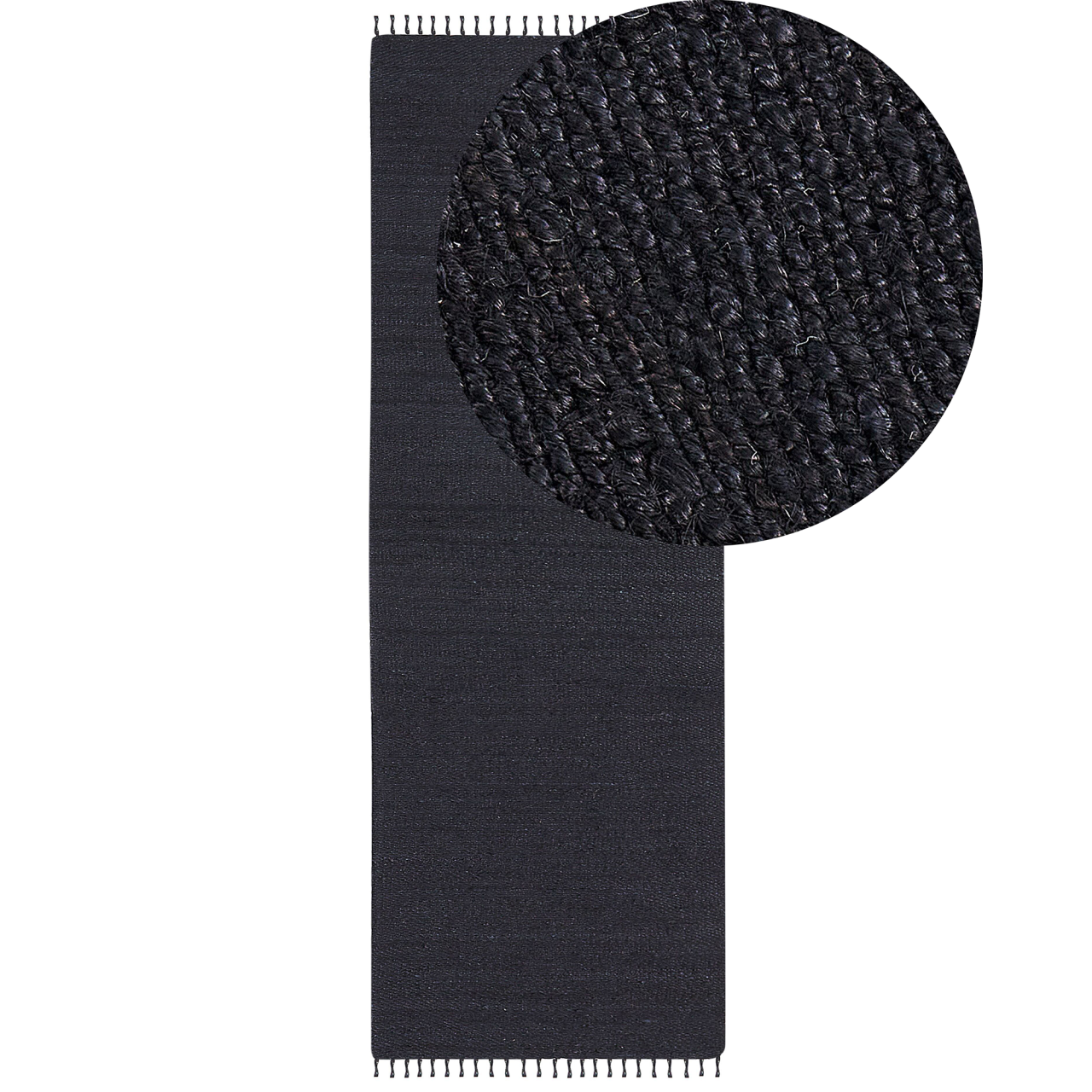 SINANKOY carpet Black 80 x 300 cm Jute [2]