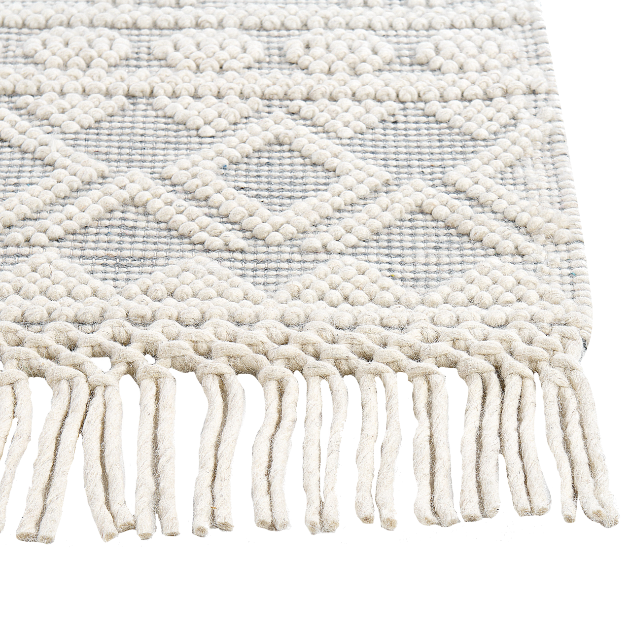 Rug SOLHAN Grey Beige 200 x 300 cm Wool [4]