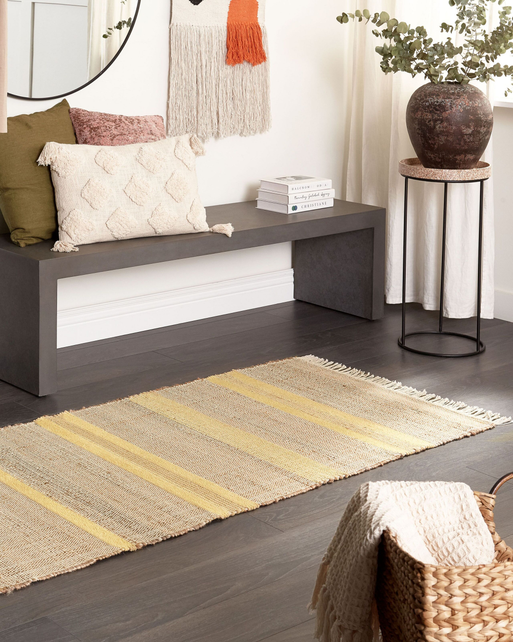 Covor TALPUR Galben 80 x 300 cm Iută [1]