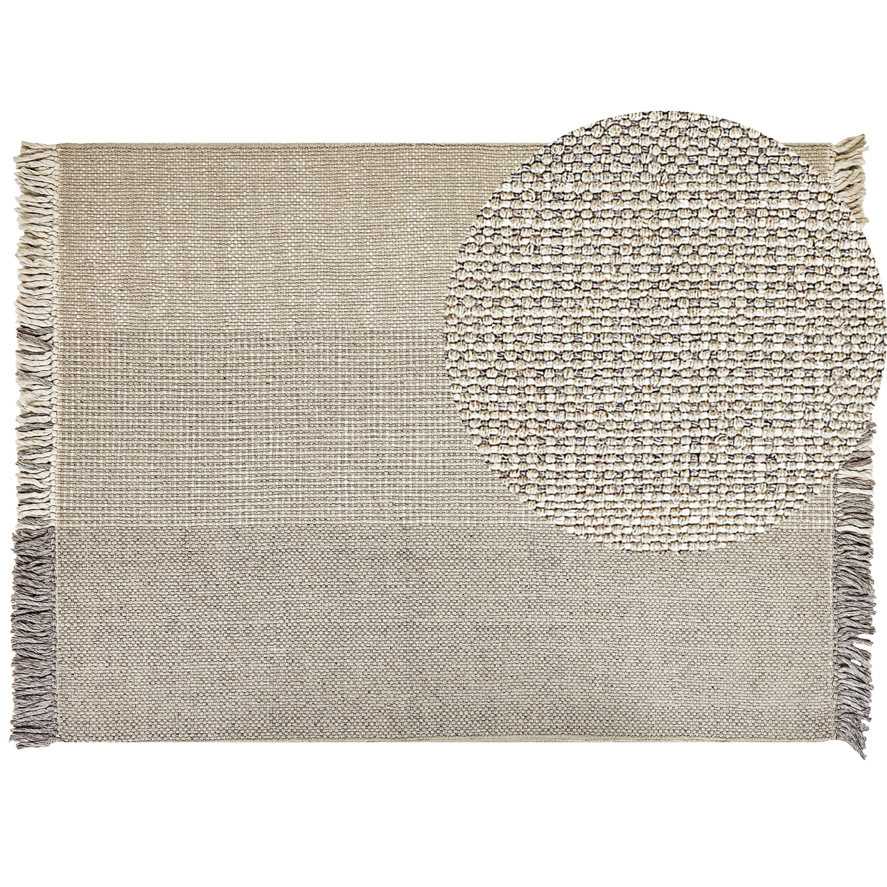 TEKELER Rug Grey 160 x 230 cm Wool [2]