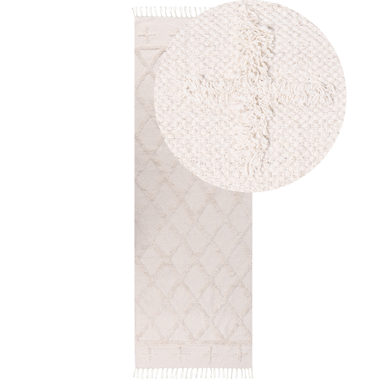 Covor TOZLU Bej 80 x 230 cm Bumbac [2]