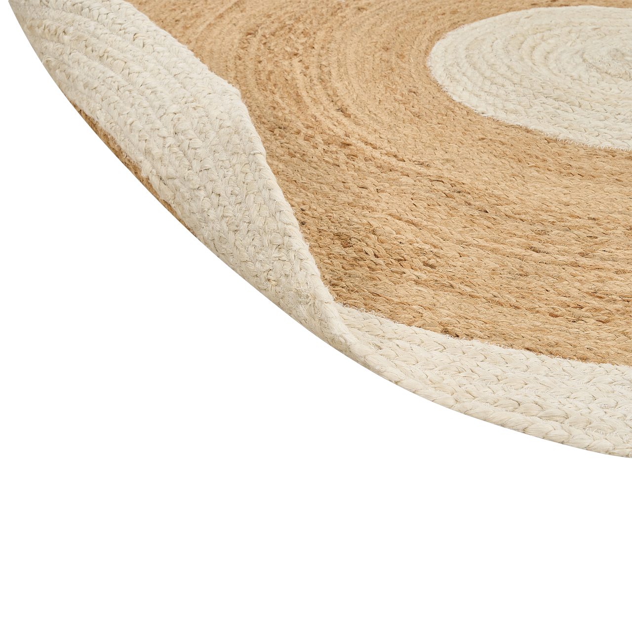 Covor YAYALAR Alb-murdar ø 140 cm Iută [7]