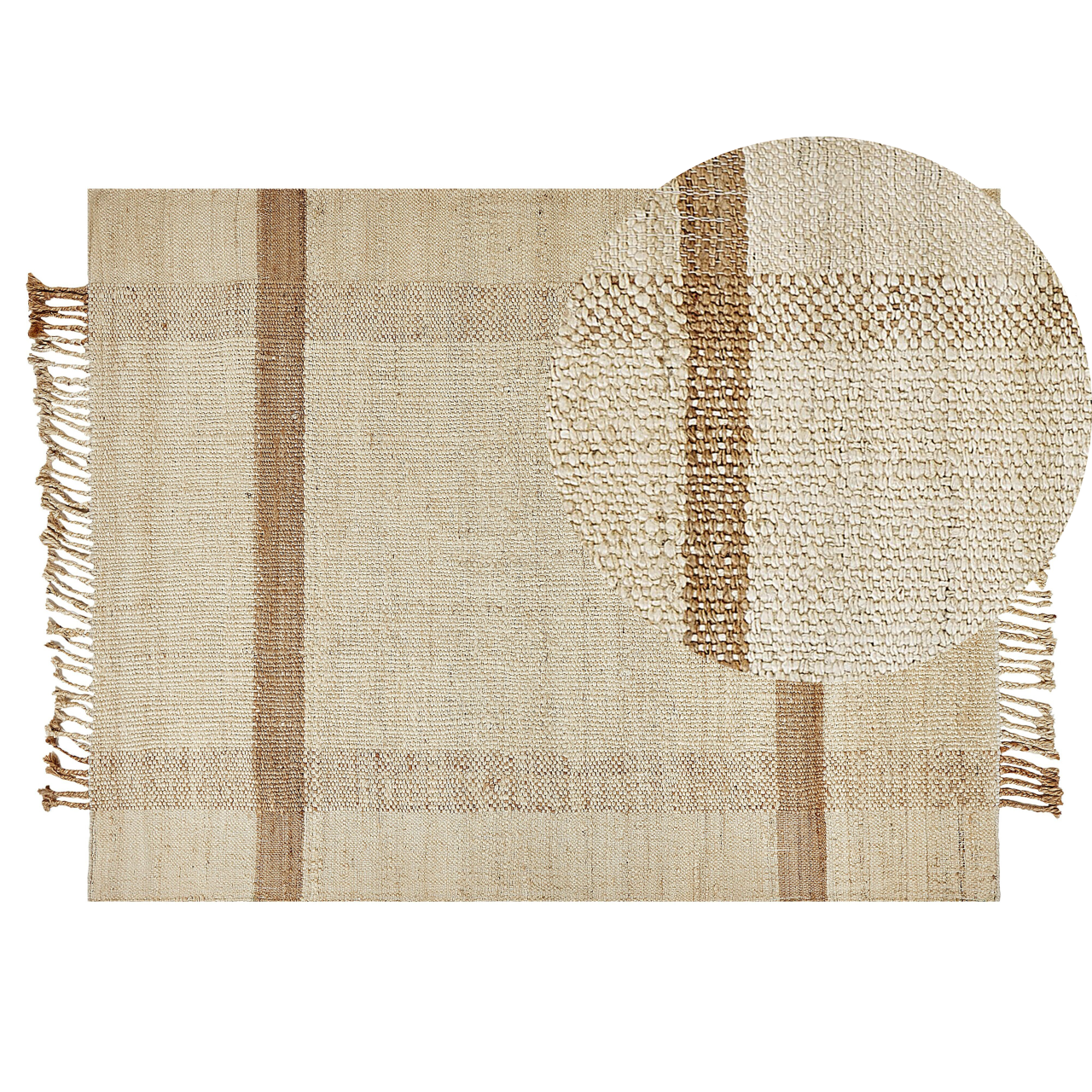 YELMEZ Rug Beige 140 x 200 cm Jute [2]