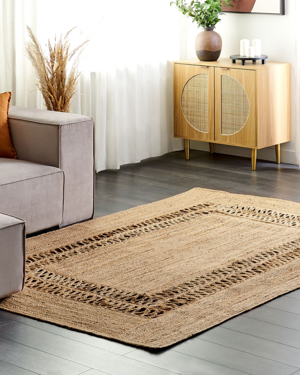 Rug YENIKOY Beige 160 x 230 cm Jute [1]