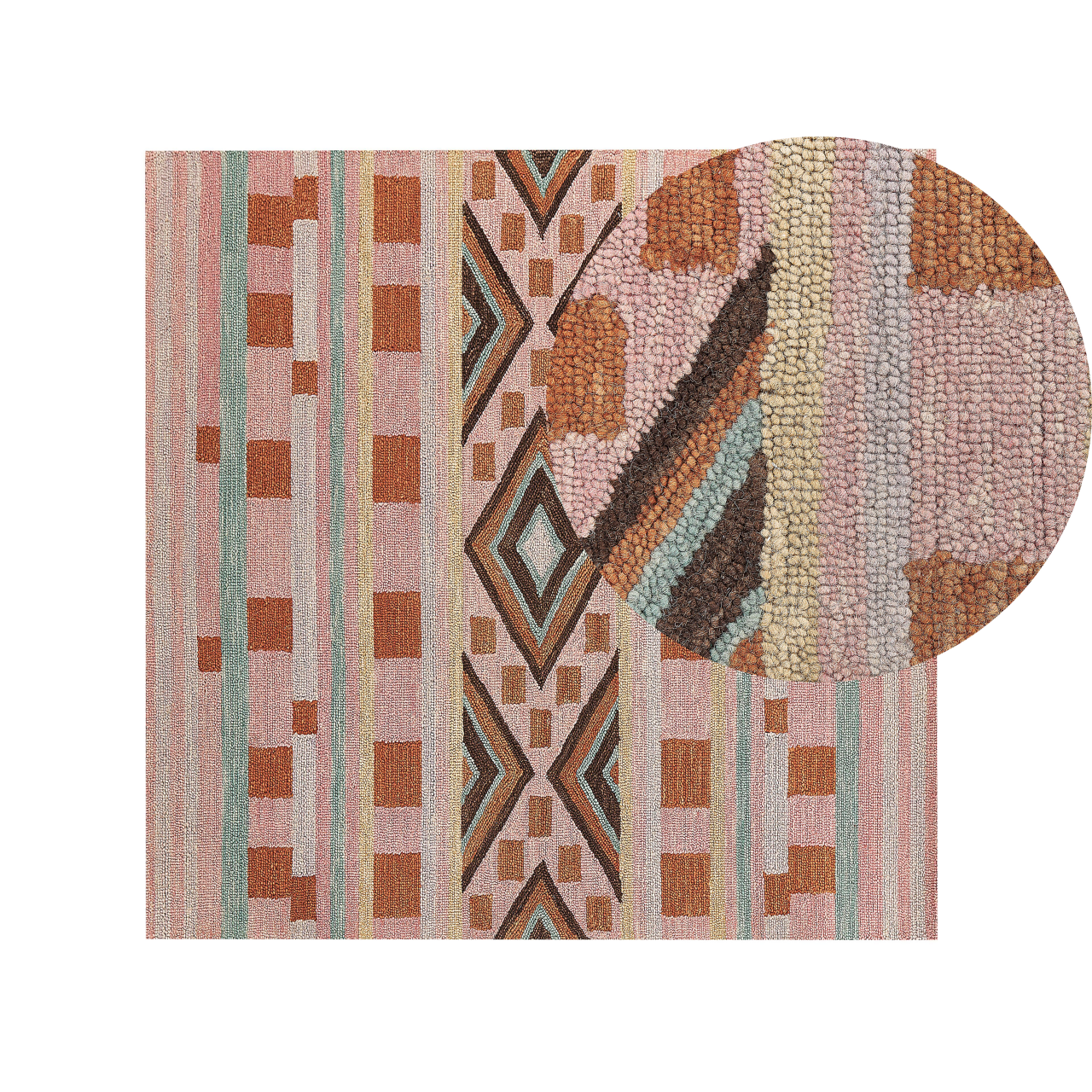 YOMRA Rug Multicolor 200 x 200 cm Wool [2]