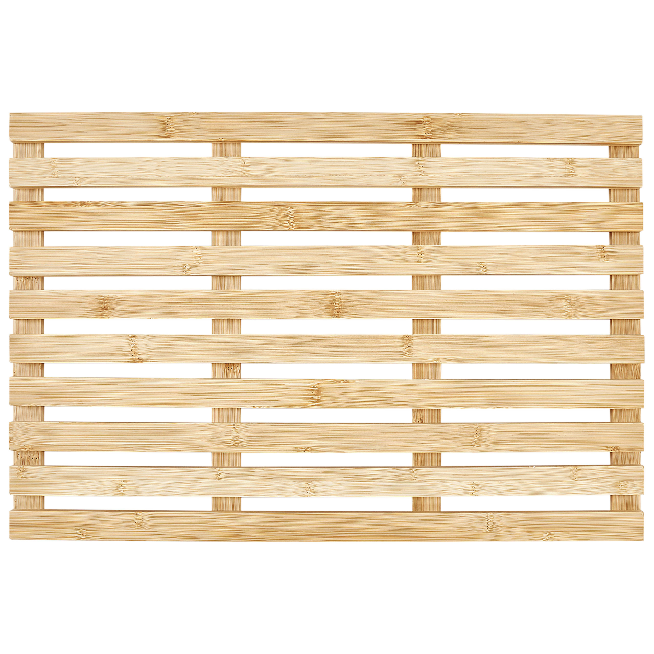 BARTOW bath mat Light brown 53 x 36 cm Bamboo wood [2]