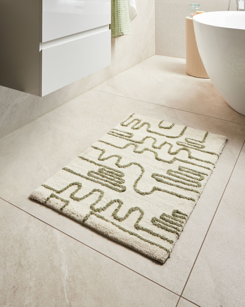 Bath mat DAHARL Beige 60 x 90 cm [1]