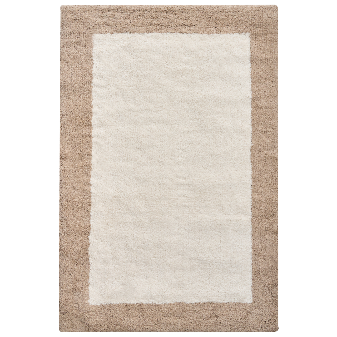 KABRI Bath Mat Brown/Beige 60 x 90 cm Cotton [2]