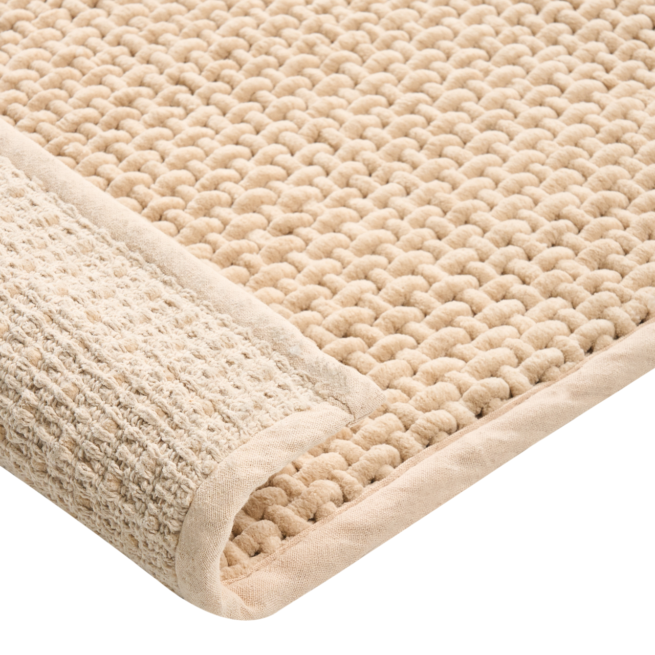 Bath mat KARAD Beige 60 x 90 cm Cotton [5]