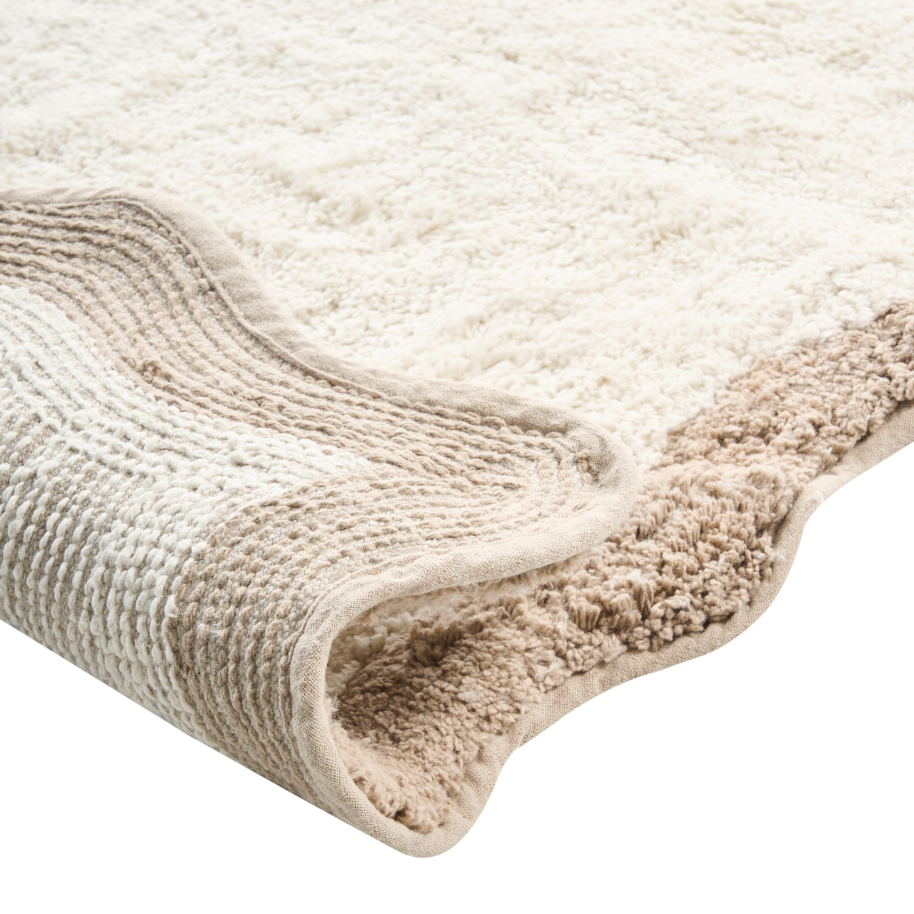 Covoraș de baie NANGAL Maro/Bej 80 x 150 cm Bumbac [5]